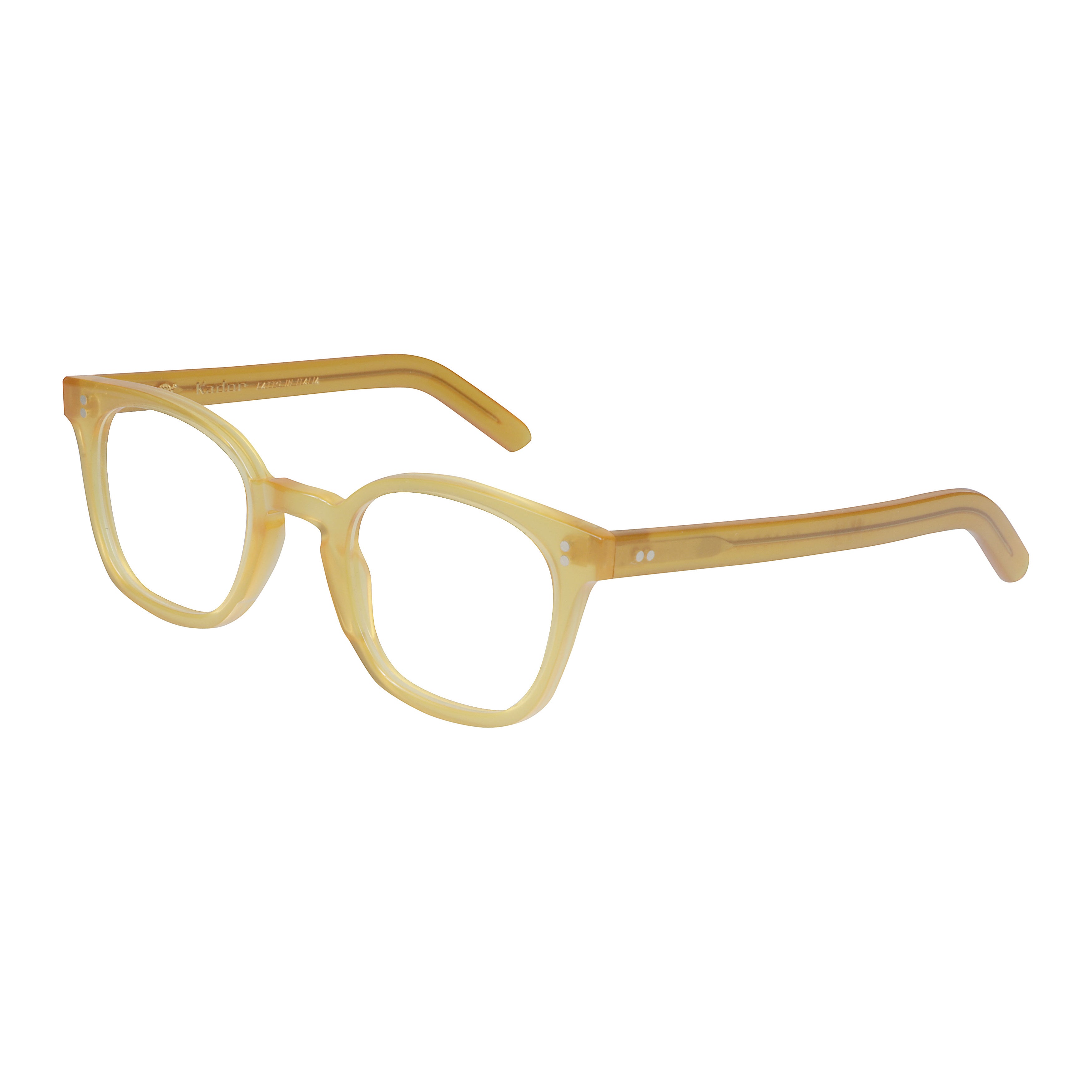 Klassiko Translucent Yellow Square Frame Eyeglasses