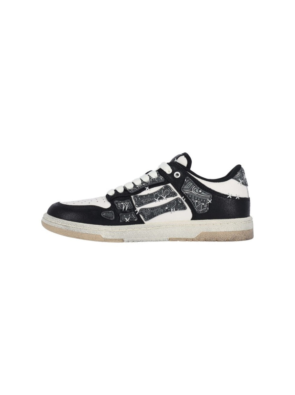 Low-Top White Leather Sneakers With Contrast Detailing