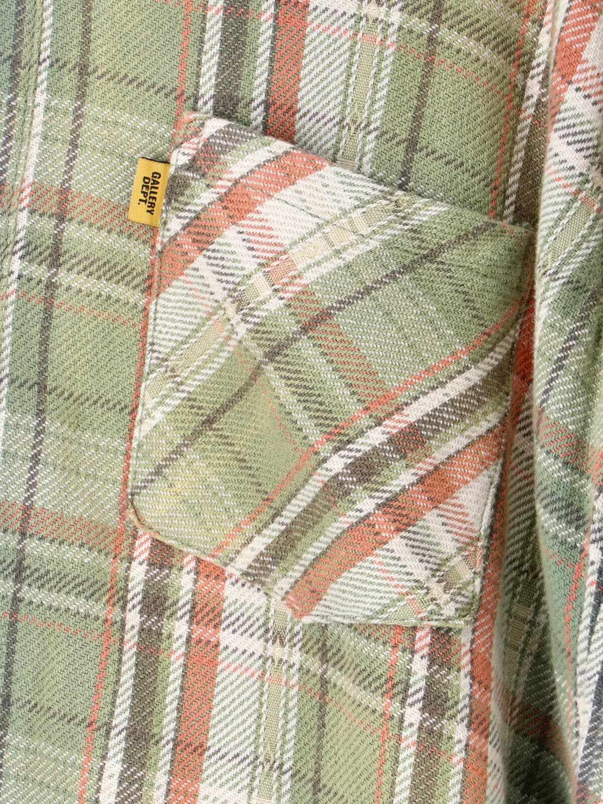 Green Plaid Cotton Casual Shirt