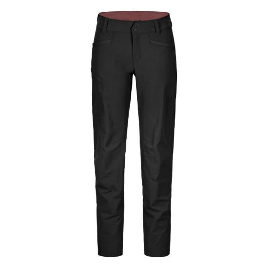 Straight Fit Black Pants with Mid-Rise Waist