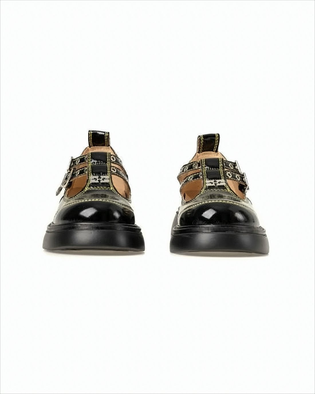 Chunky Glossy Black Loafers