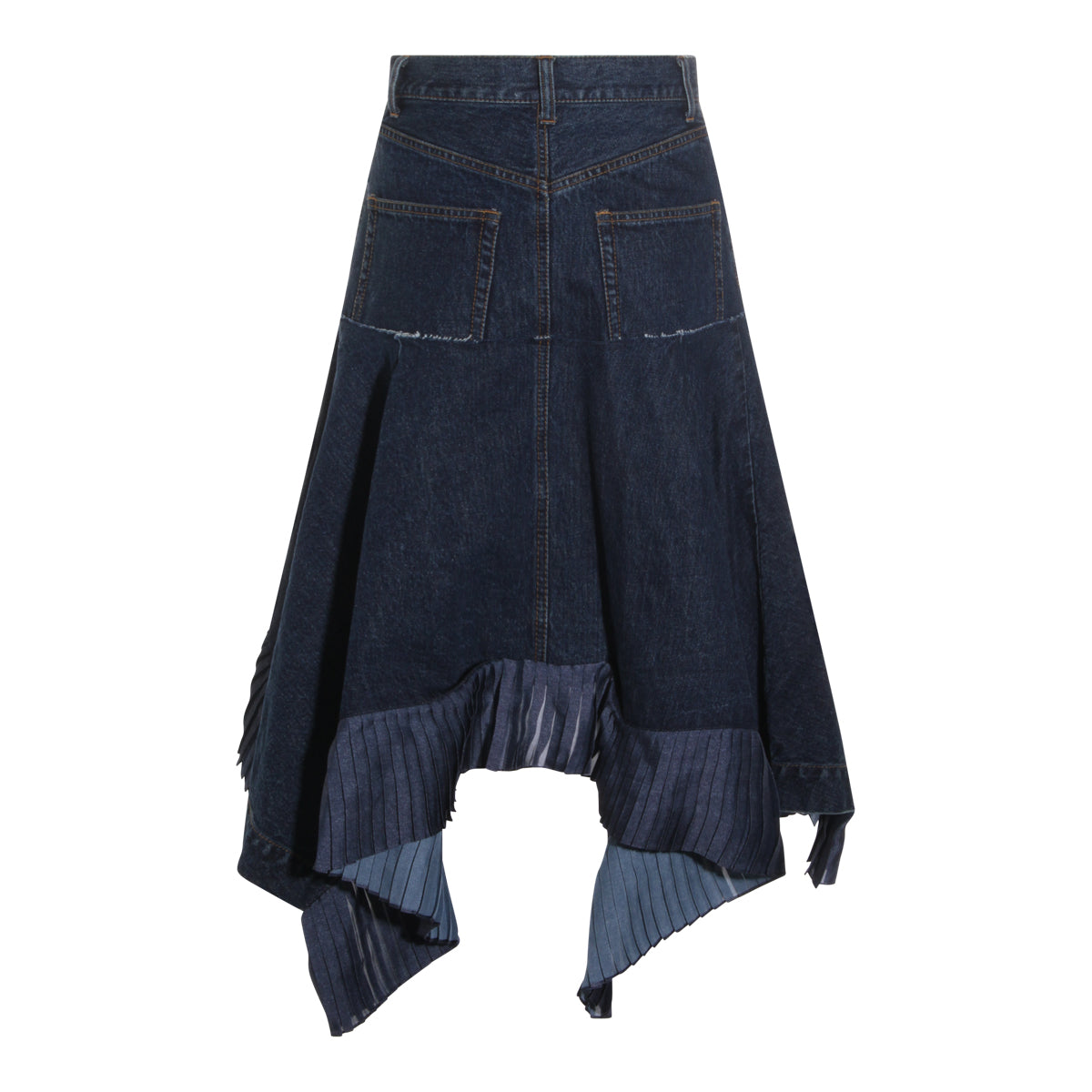 Layered Asymmetrical Skirt with Unique Textures