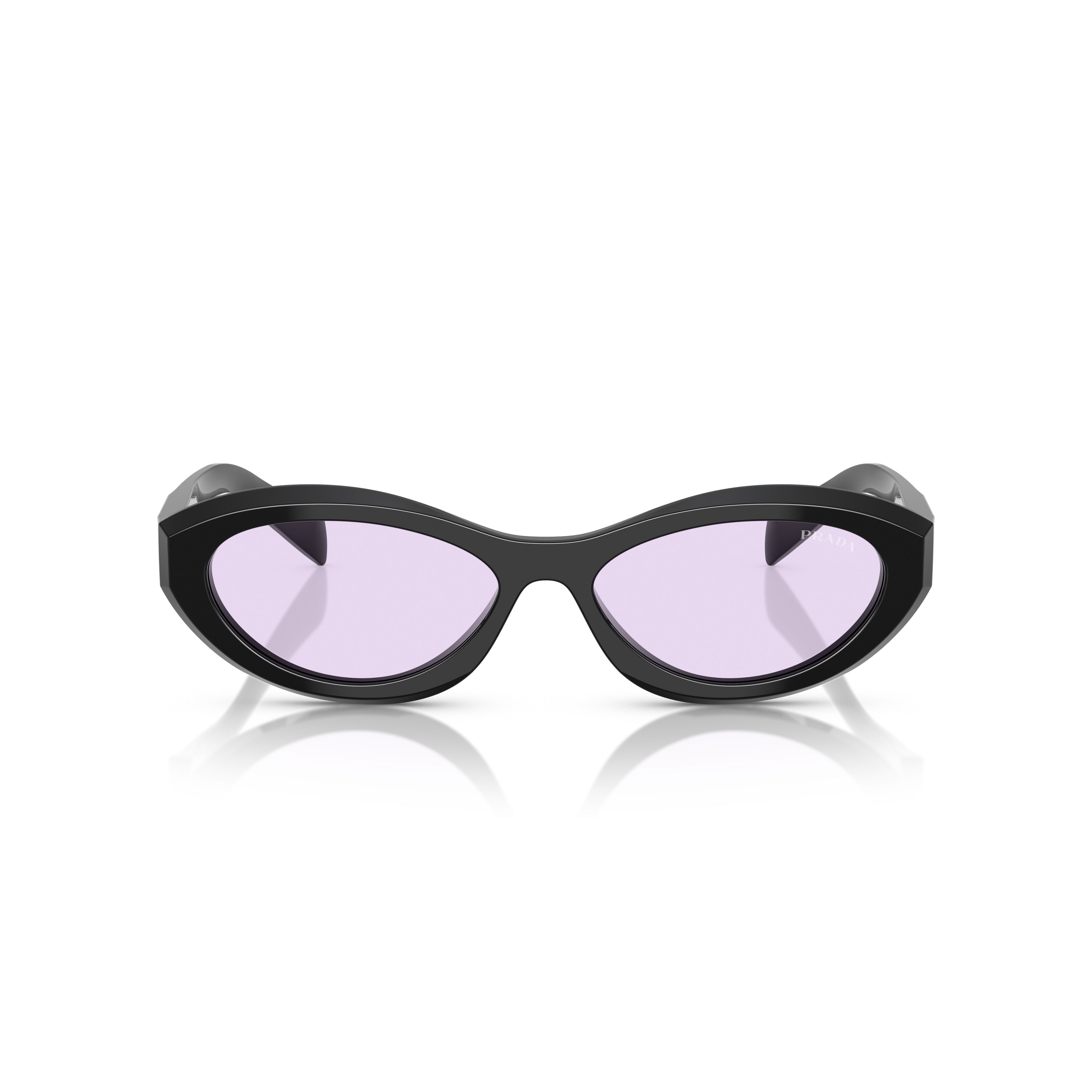 0pr 26zs Oval Black Acetate Sunglasses