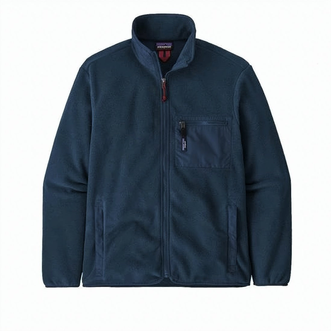 Textured Fleece Jacket With Stand Collar