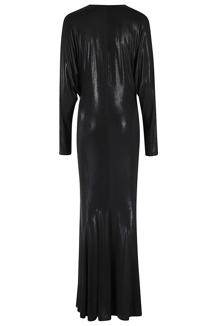 Dolman V Neck Fishtail Gown