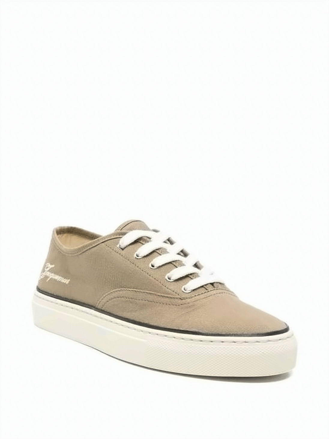 Low-Top Canvas Sneakers with Embroidered Branding
