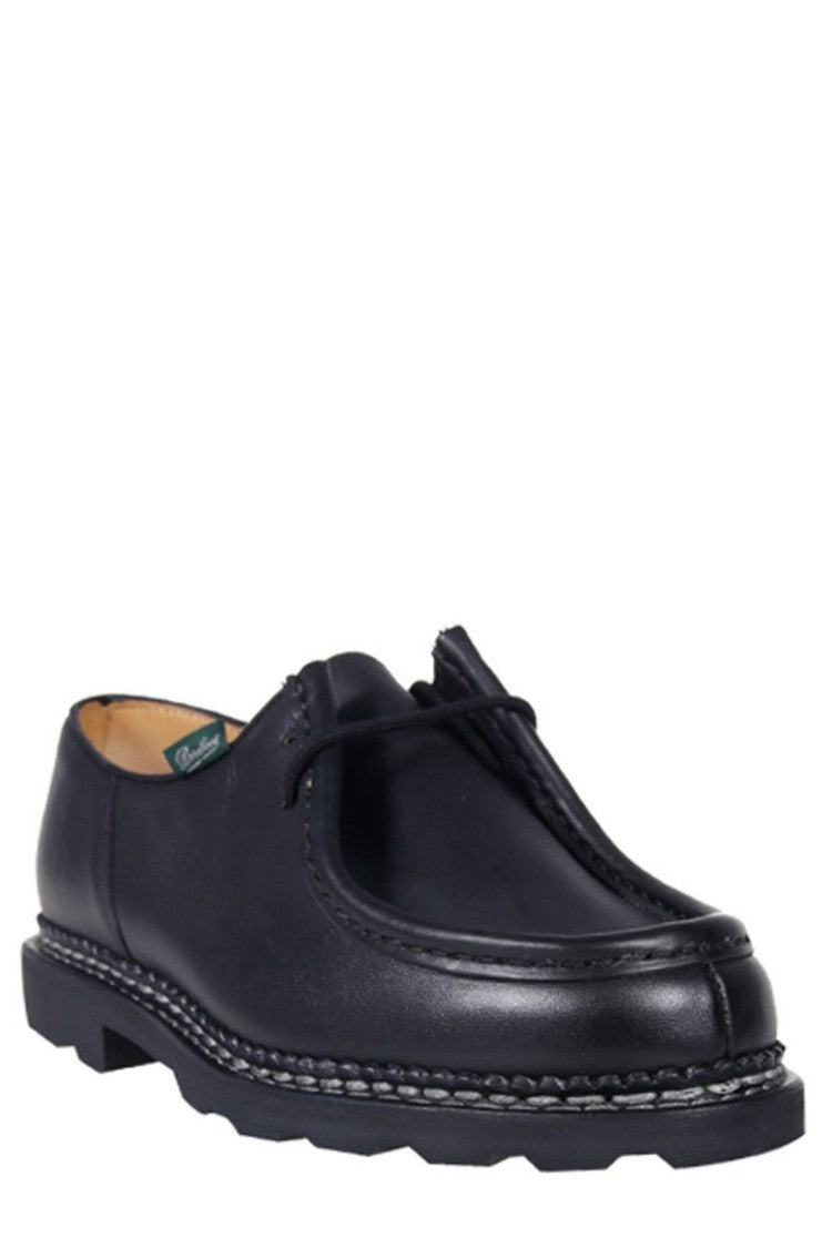 Moc Toe Black Leather Dress Shoes
