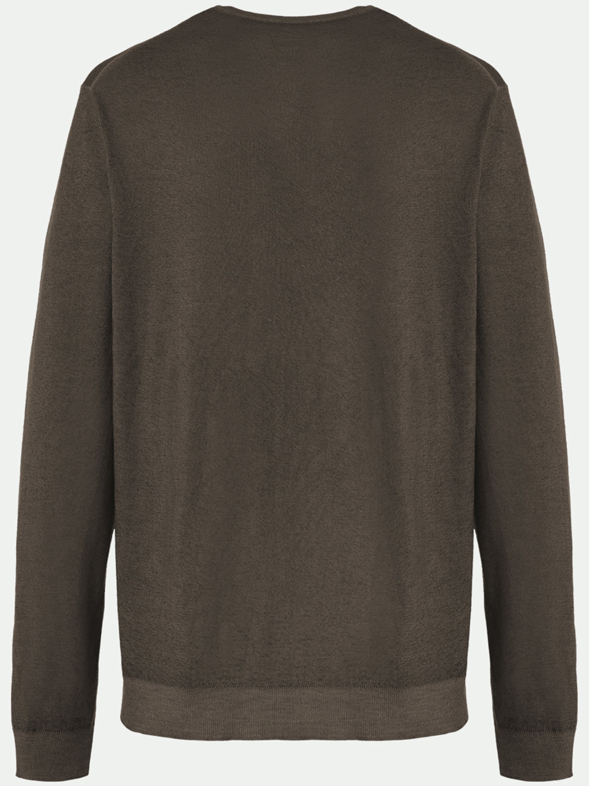 Brown Crew Neck Cashmere Sweater