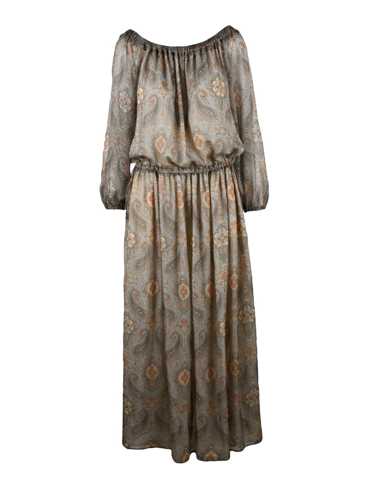 Multicolour Enza Silk Women Long Dress