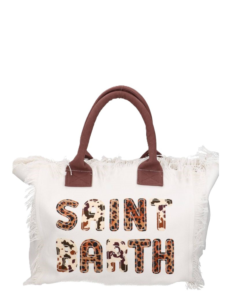 Rectangular Tote Bag with Frayed Edges