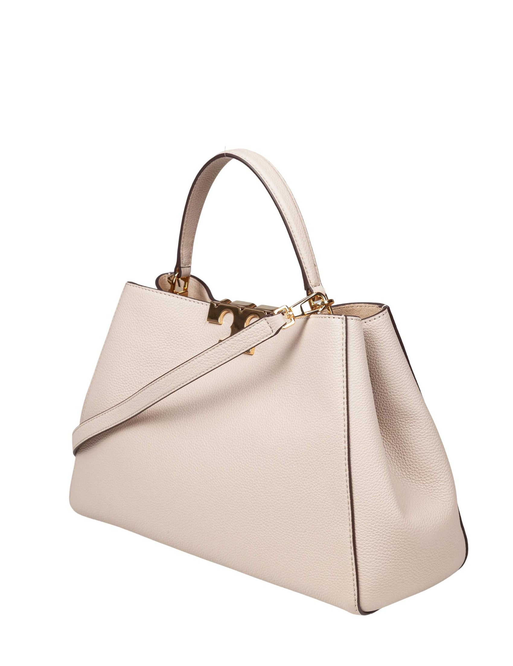 Eleanor Satchel Leather Bag In Stone