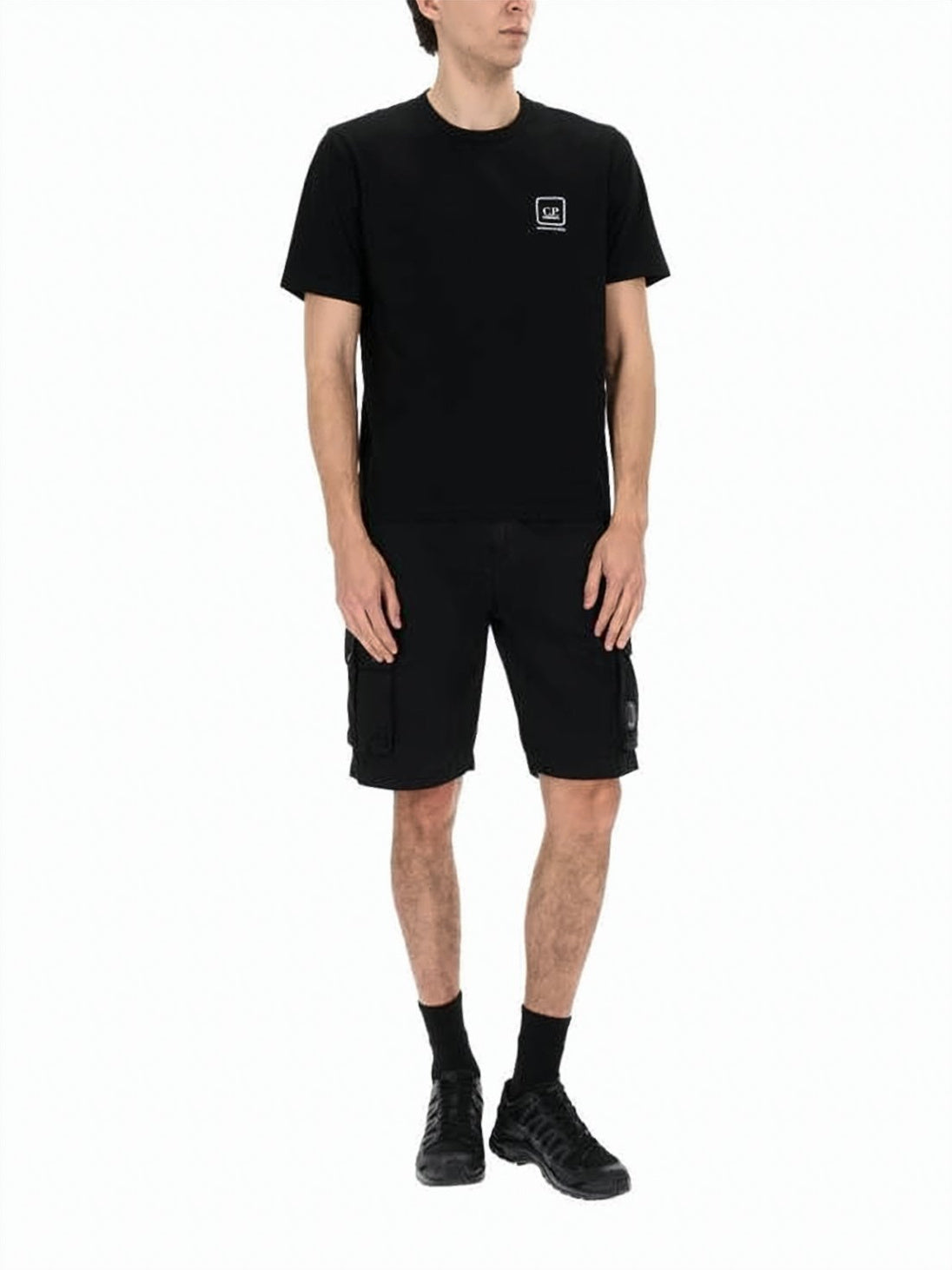 Relaxed Fit Olive Shorts with Button Closure