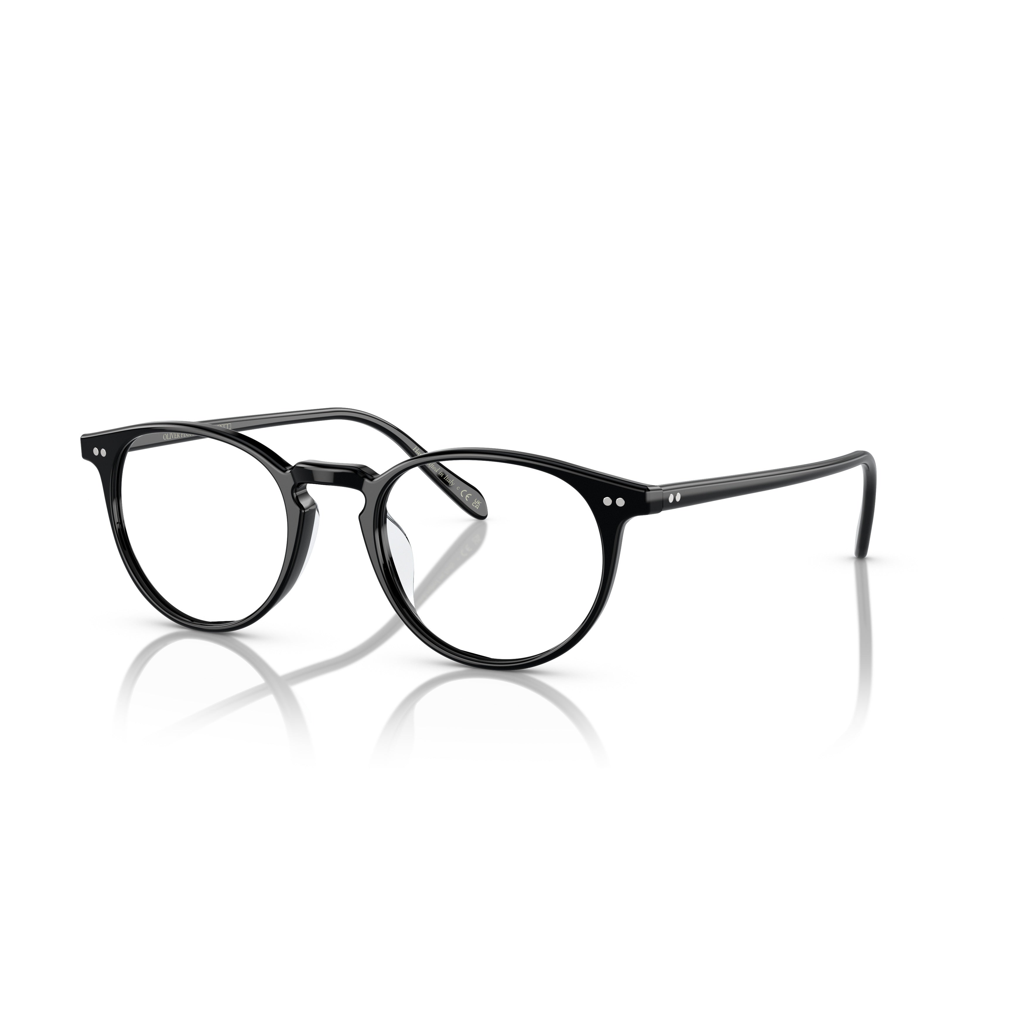 0ov5004 Classic Round Frame Eyeglasses with Keyhole Bridge