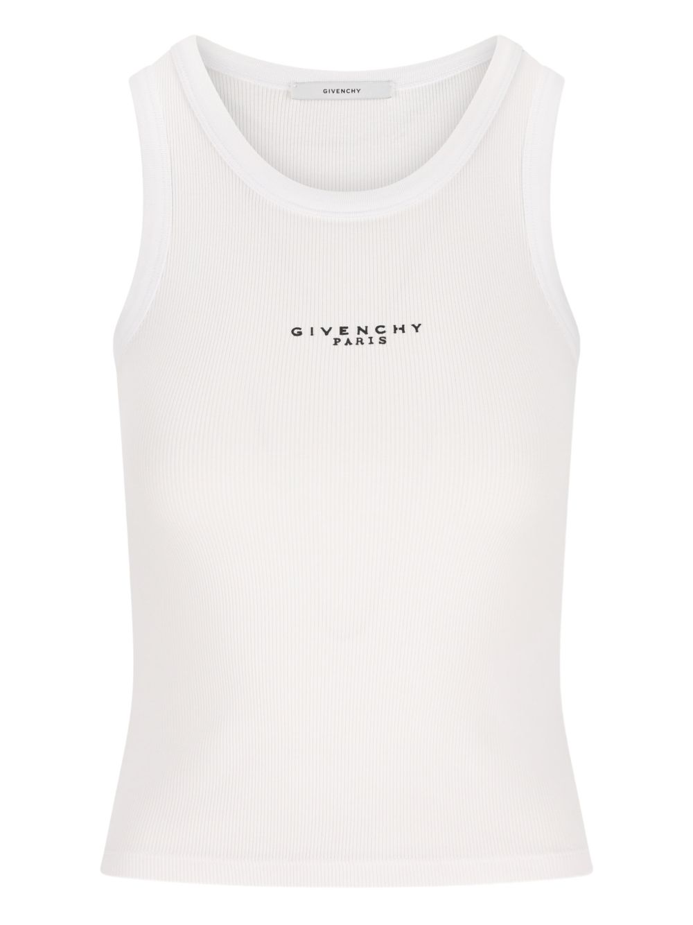 Sleeveless Ribbed Top in Smooth Silk and Nylon Blend