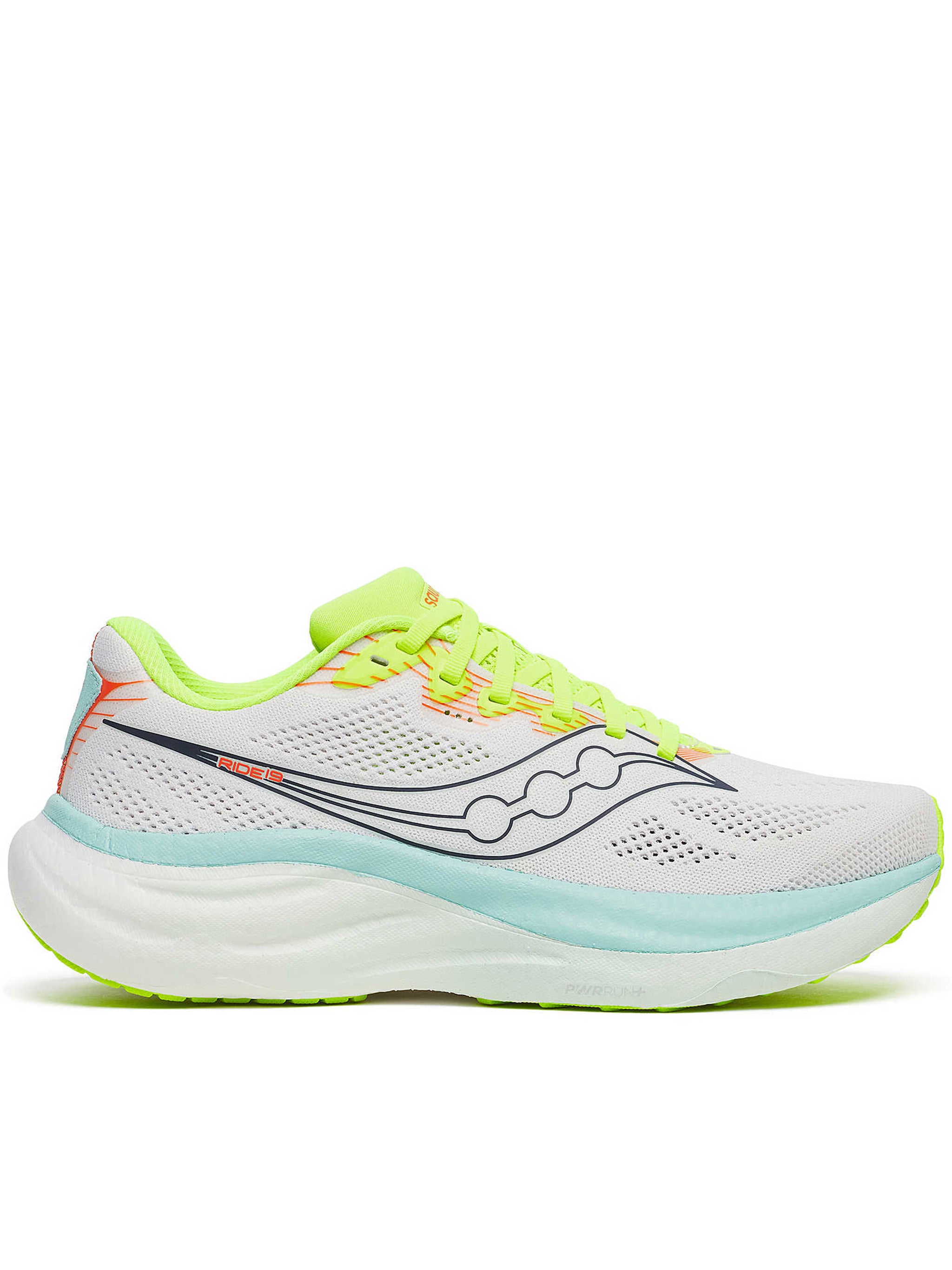 Light Tonal Running Sneakers with Neon Accents