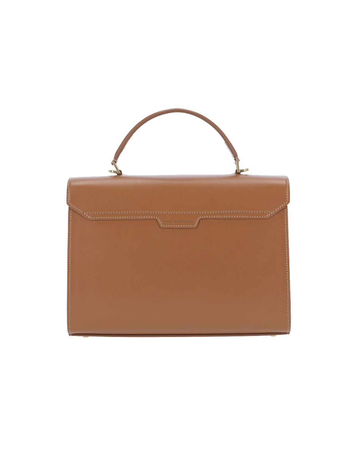 "Mortimer" Handbag, In Brown Calfskin
