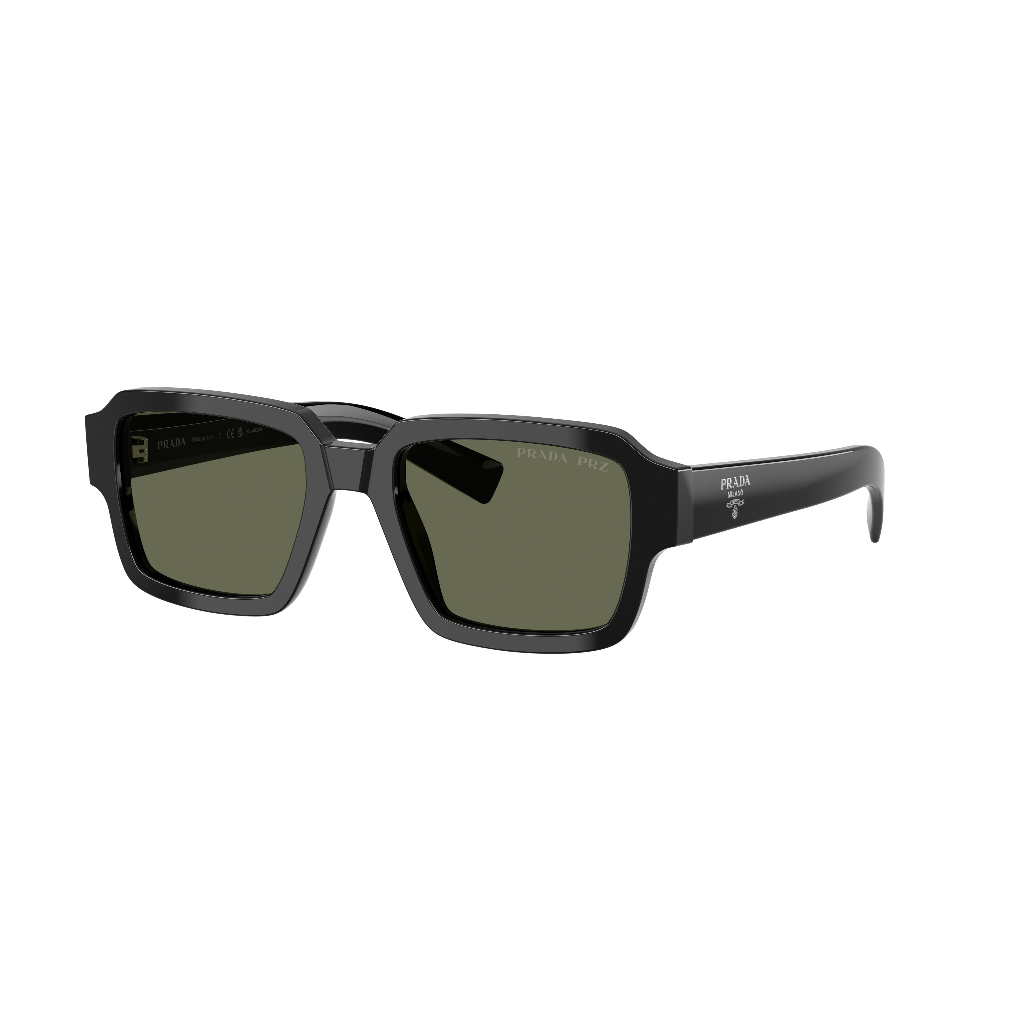 0pr 02zs Bold Rectangular Tortoiseshell Sunglasses from Prada