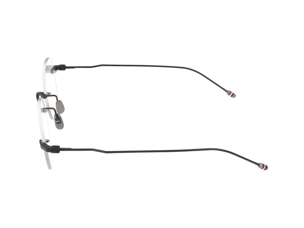 Titanium Frame Eyeglasses with Acetate Accent