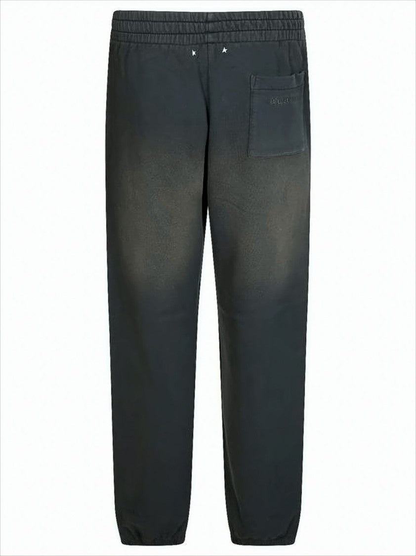 Vintage-Style Black Jogger Pants with Elastic Waistband