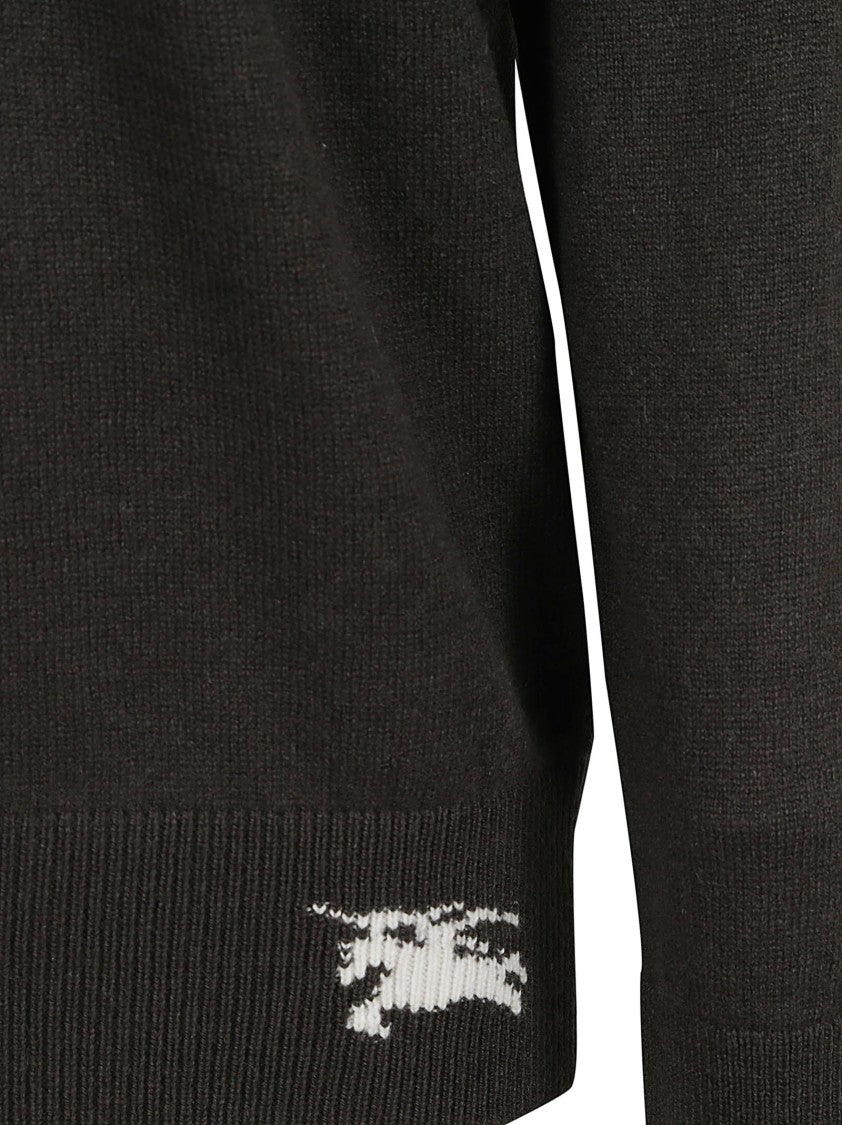 Asymmetrical Black Cashmere Sweater