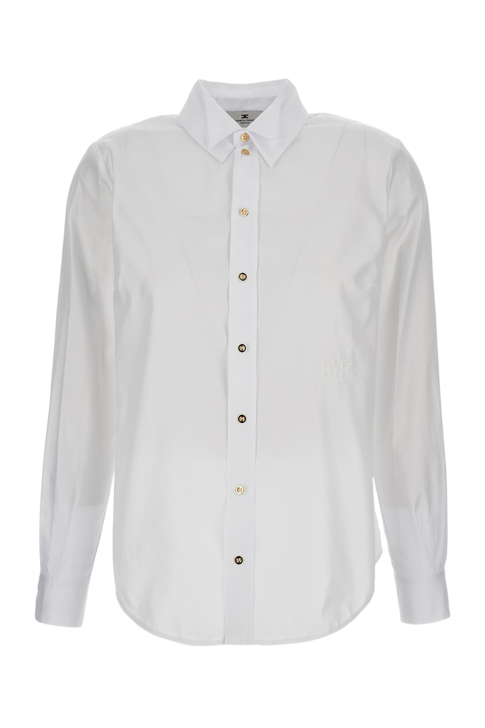 Oversized Logo Button-Front Shirt