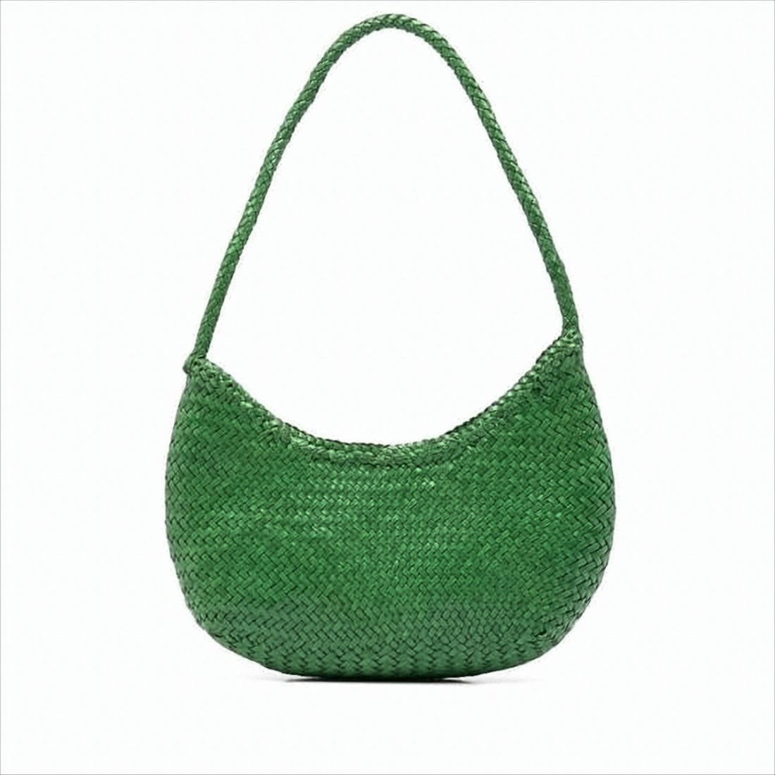 Mini Handbag with Woven Buffalo Leather