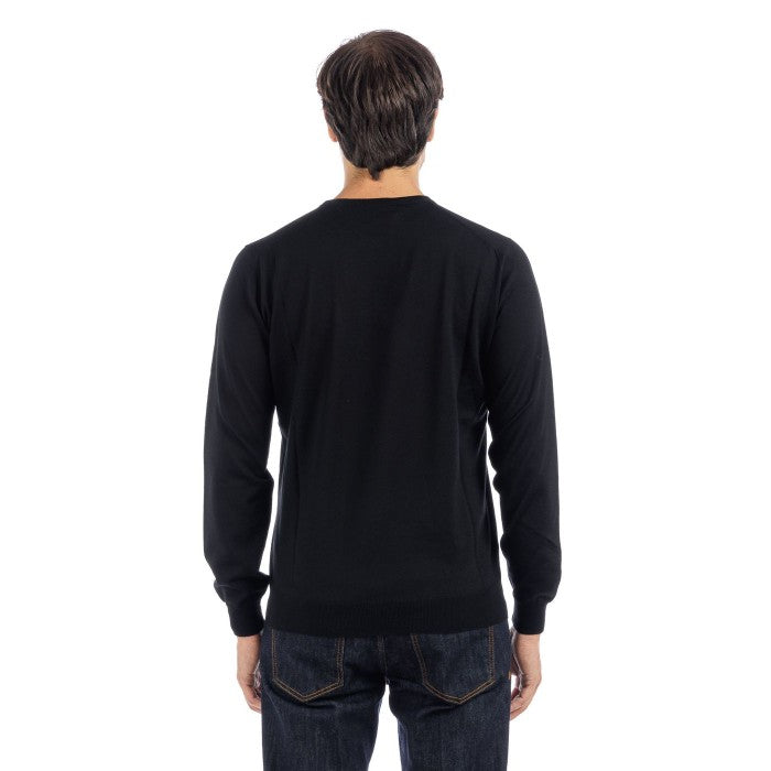 Merino Wool Sweater With Classic Crew Neckline