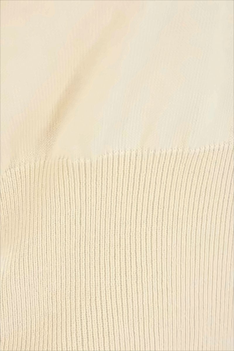 Cropped Round Neck Cardigan With Cashmere Blend