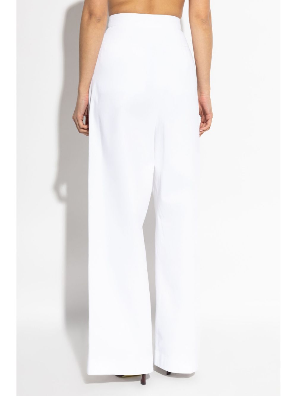 White Pleated Pants