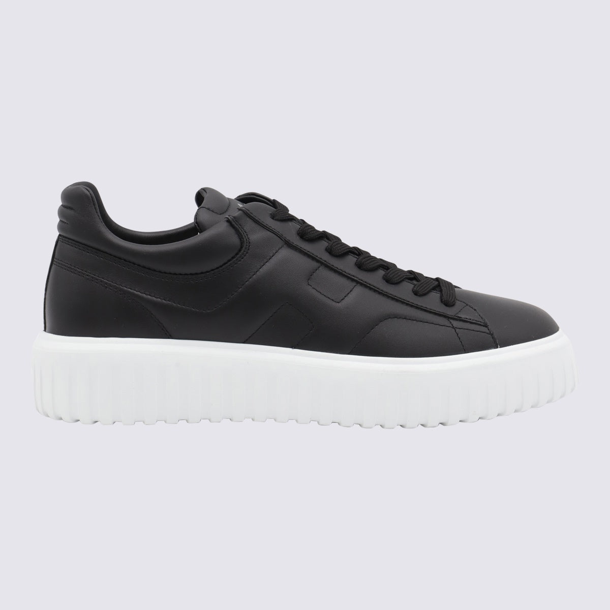 Black Leather Sneakers