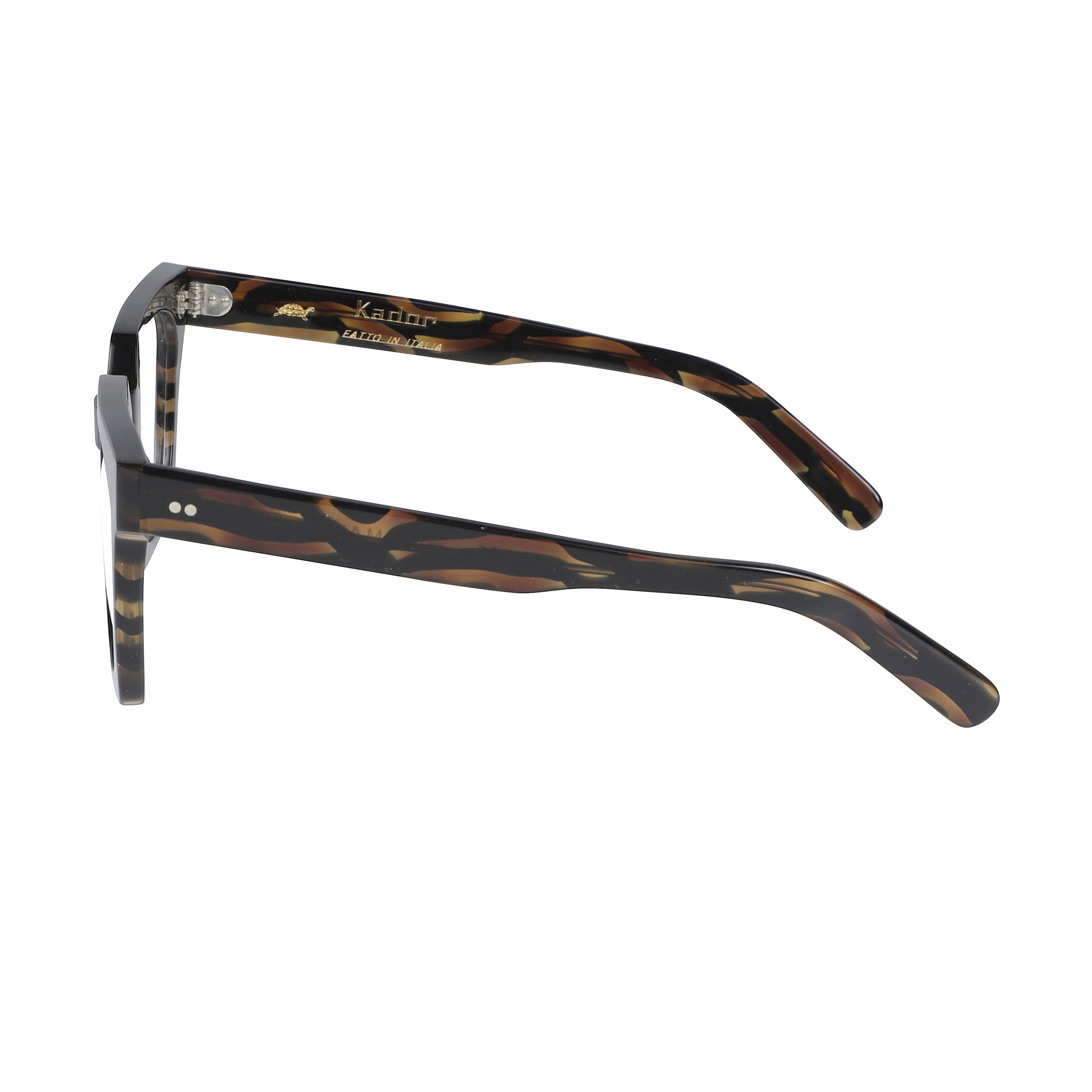 Maya Bold Square Tortoiseshell Frame Sunglasses with Metallic Accents