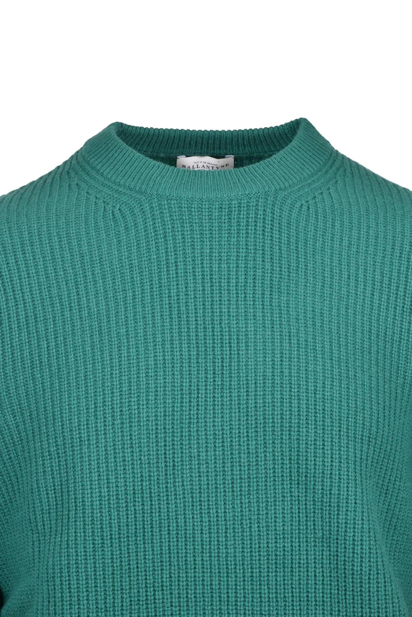 Ribbed Wool Sweater - Green