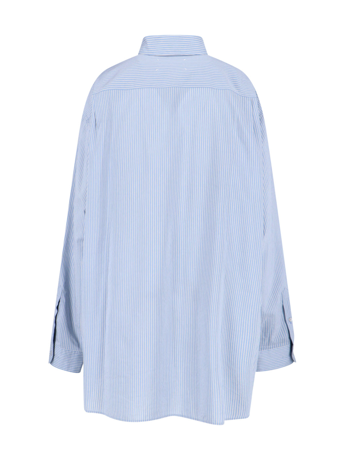 Sophisticated Blue Shirt with Classic Collar