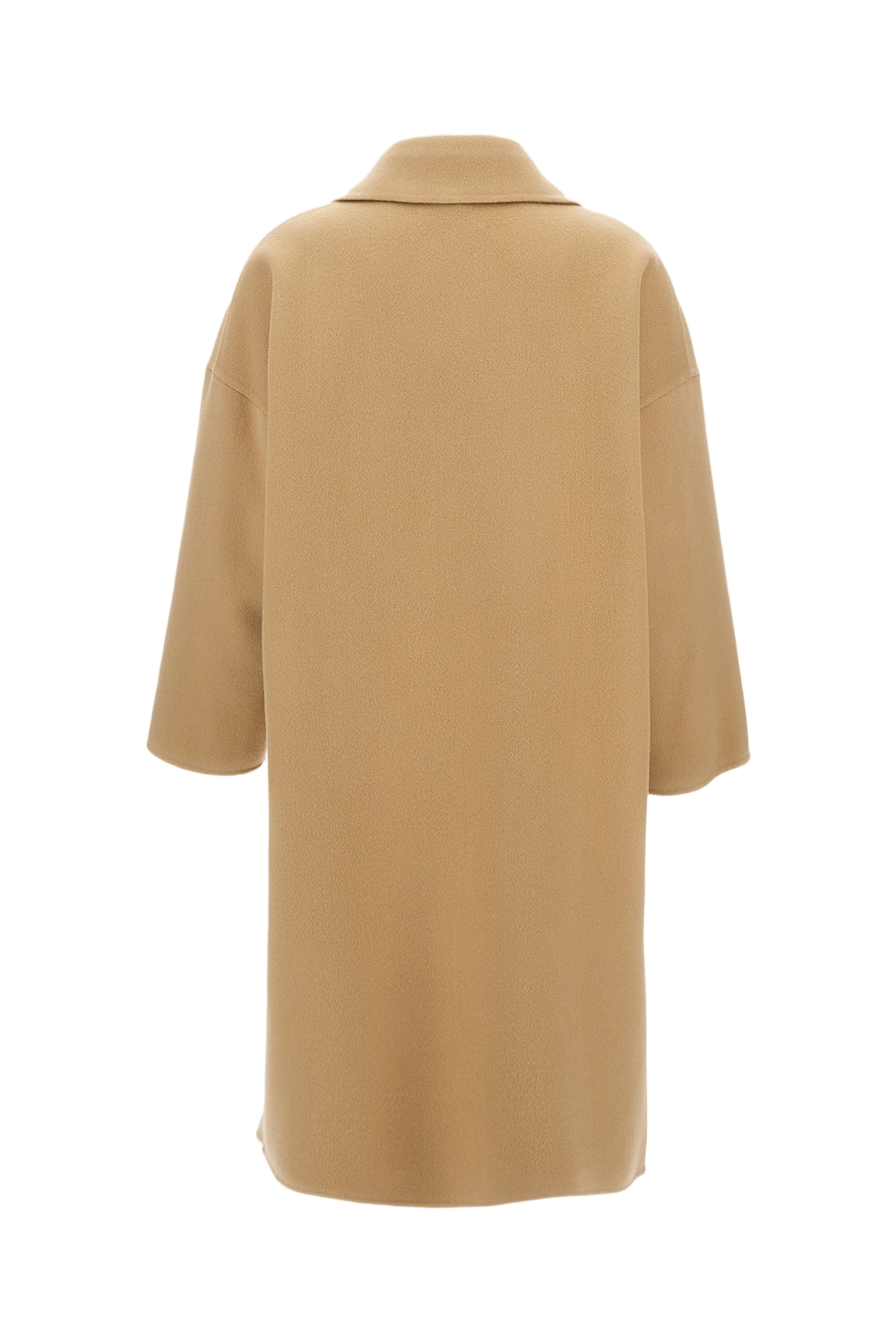 Relaxed Fit Long Wool Blend Coat
