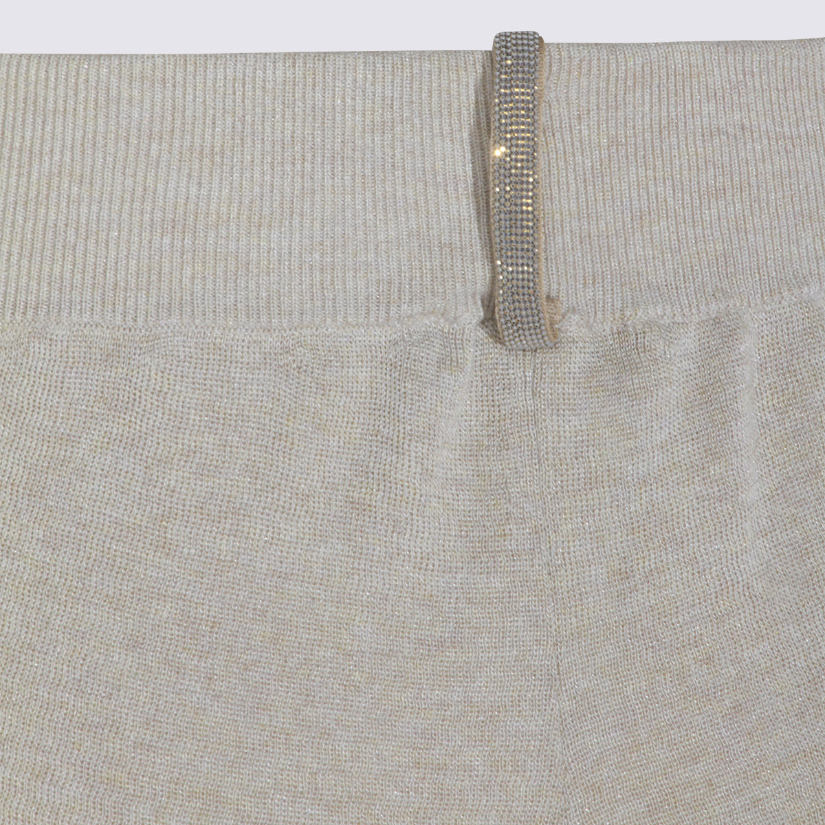 Straight-Leg Trousers With Ribbed High Waistband