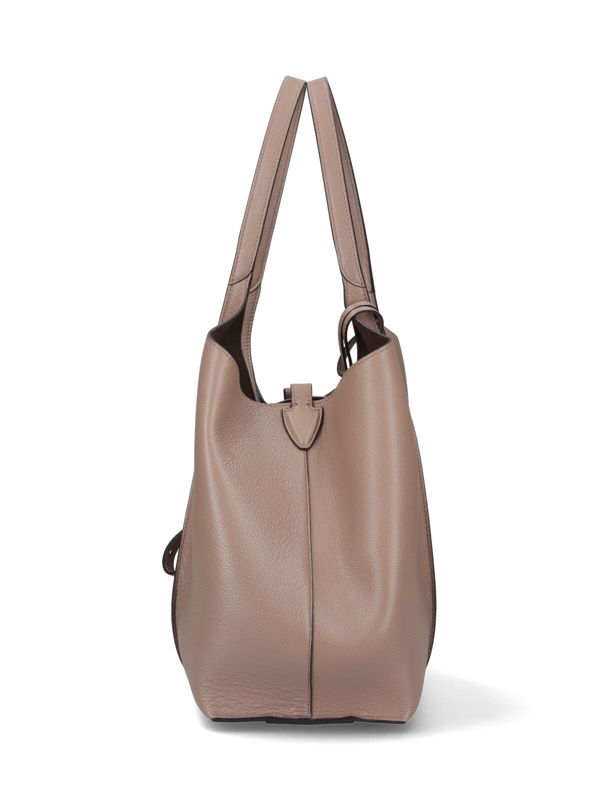 Taupe Leather Tote Bag