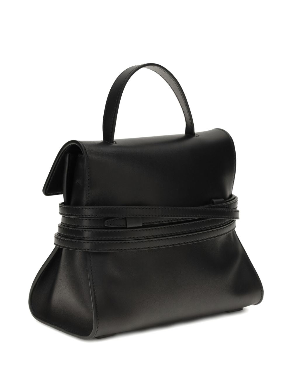 Structured Silk and Nylon Handbag