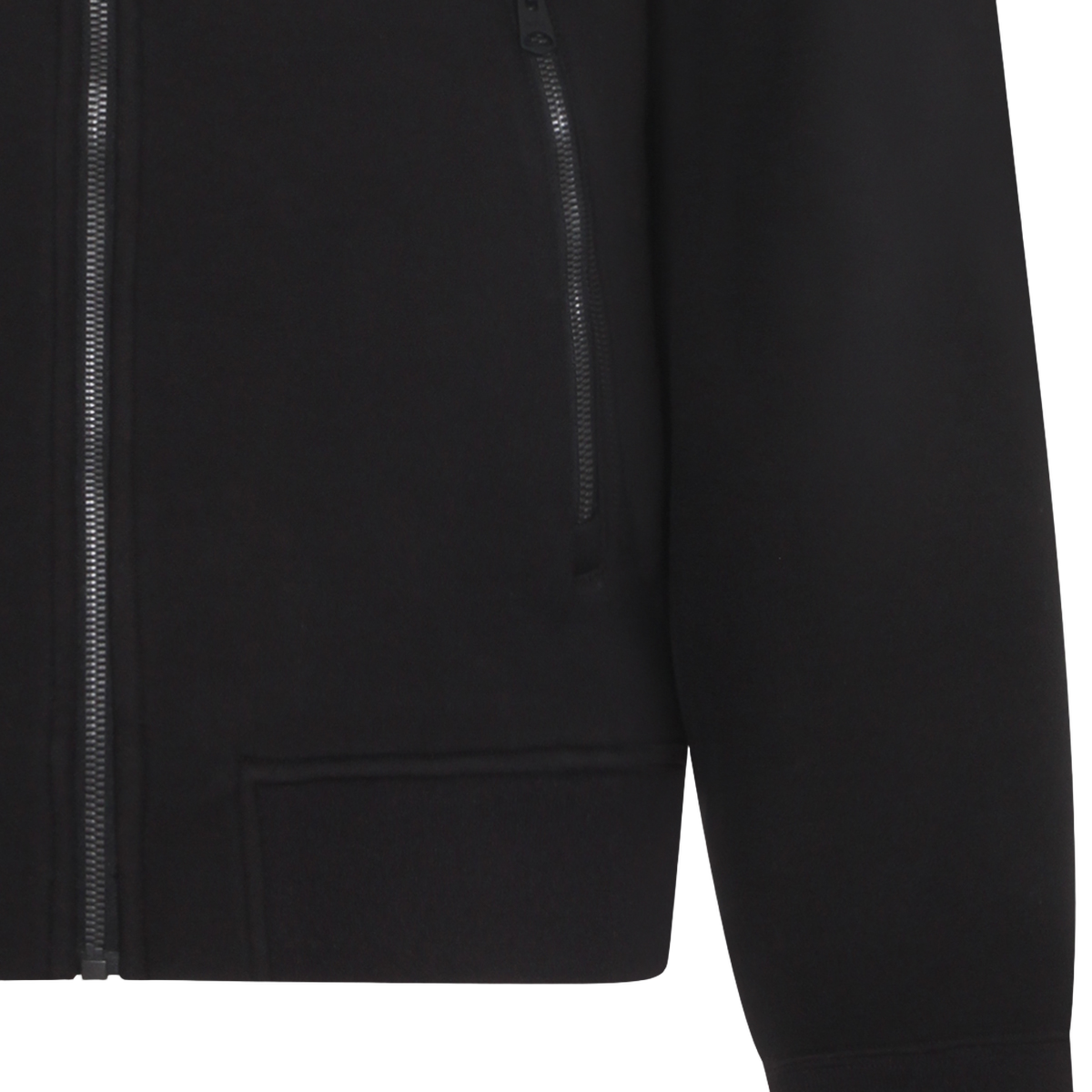 Classic Black Knit Hooded Sweatshirt