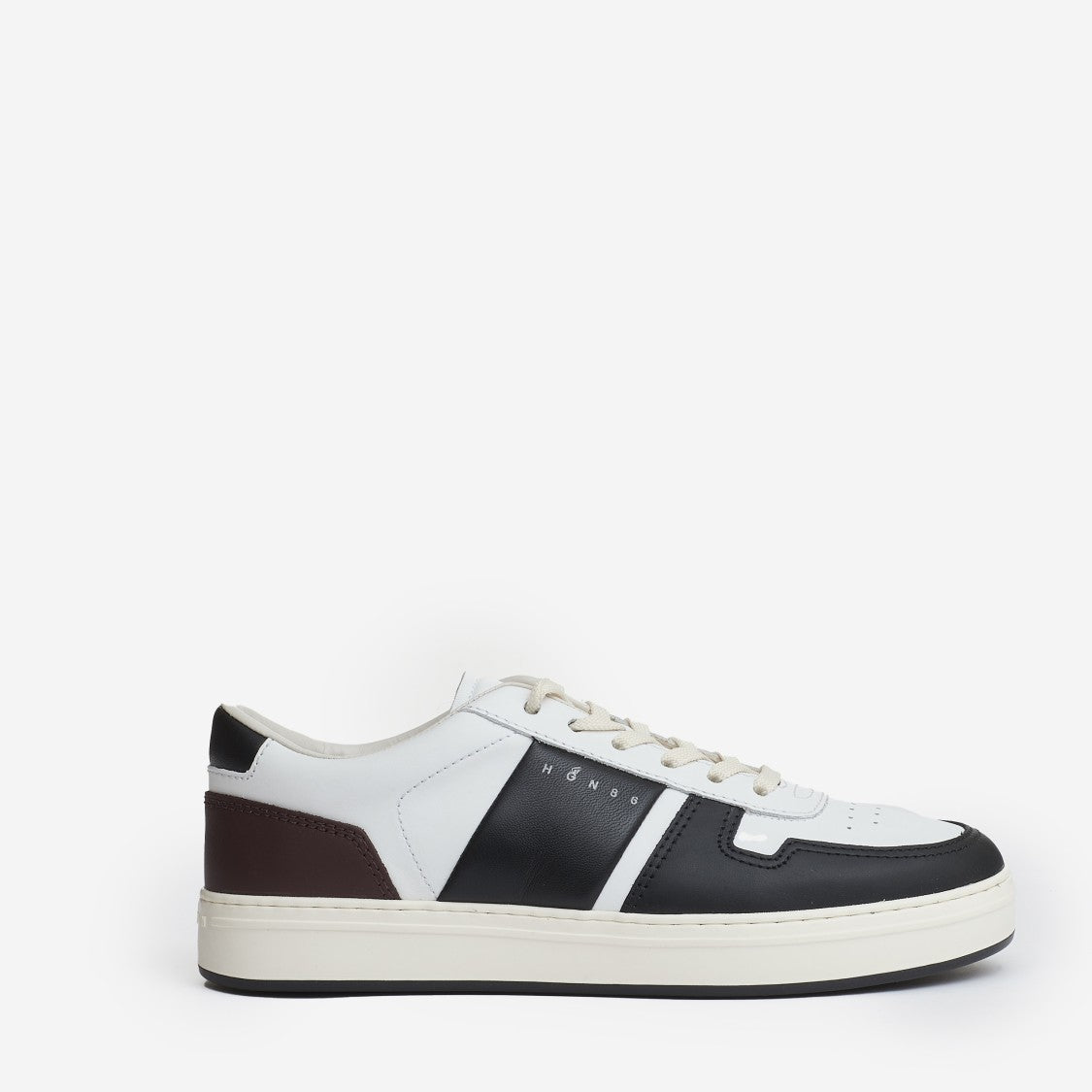 H Tv Sneakers Leather White Black