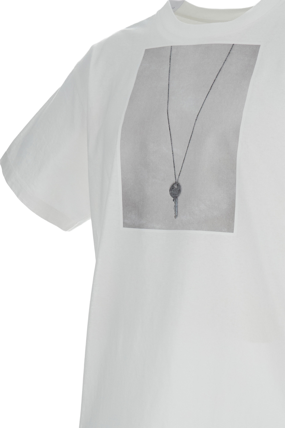 Oversized White Cotton Crewneck T-Shirt