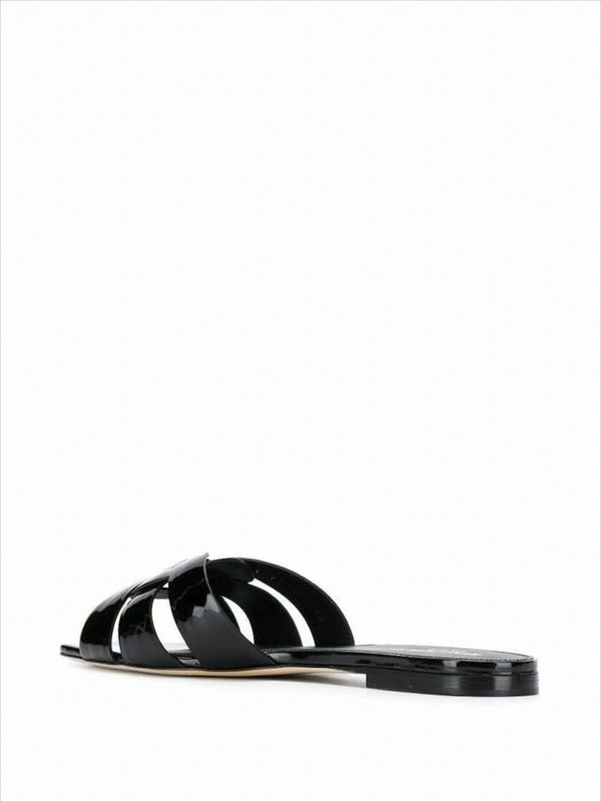 Patent Leather Flat Mule