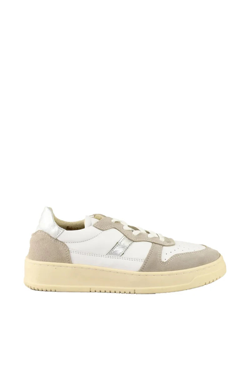 Leather Sneakers - White/Beige