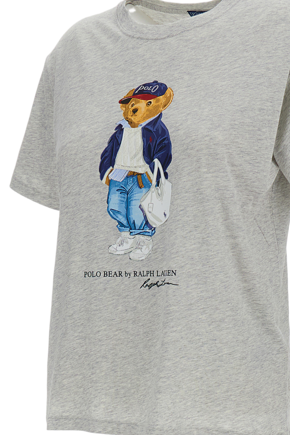 Gray Cotton Crewneck T-Shirt