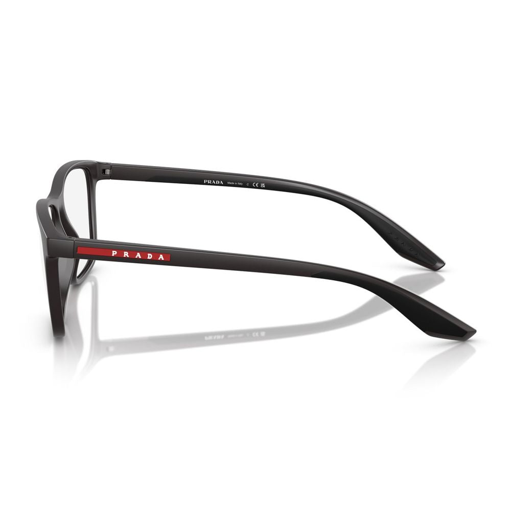 Ps 01Qv Matte Grey Nylon Rectangular Eyeglasses