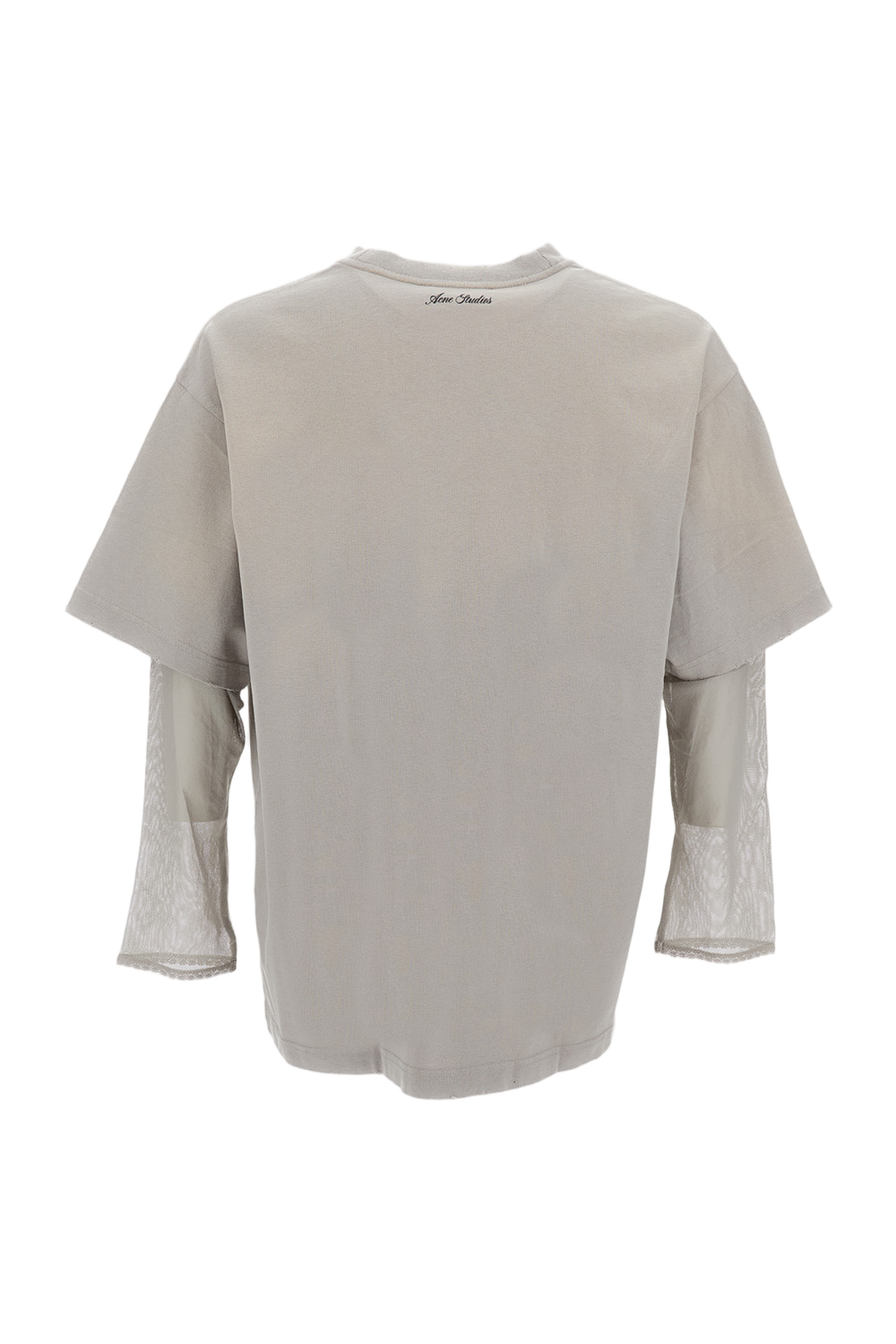 Layered Grey Top with Sheer Inner Layer