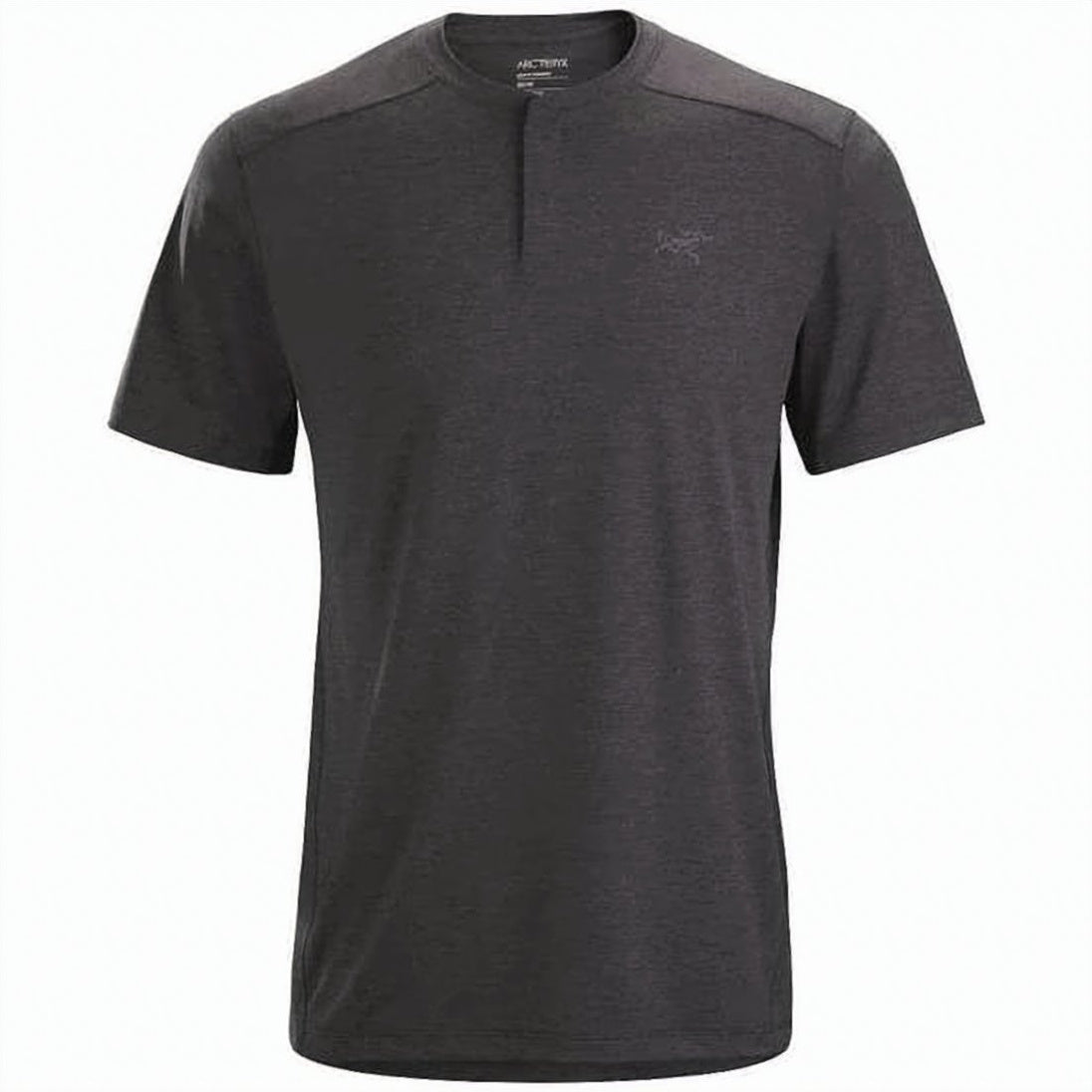 Notched Neckline Short-Sleeve Active T-Shirt