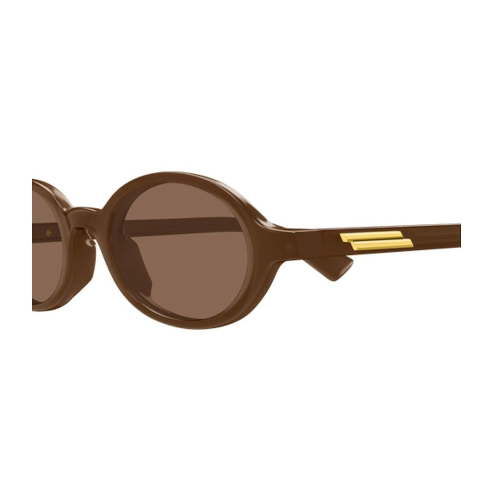 Narrow Oval Frame Sunglasses With Iconic Ribbon Detail