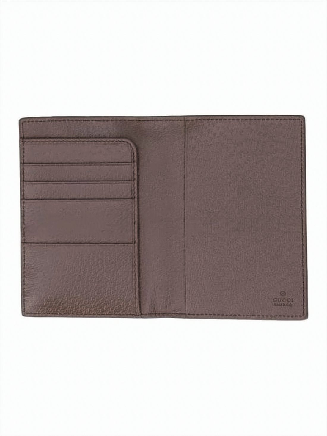 Canvas Wallet with Interlocking Pattern and Leather Interior