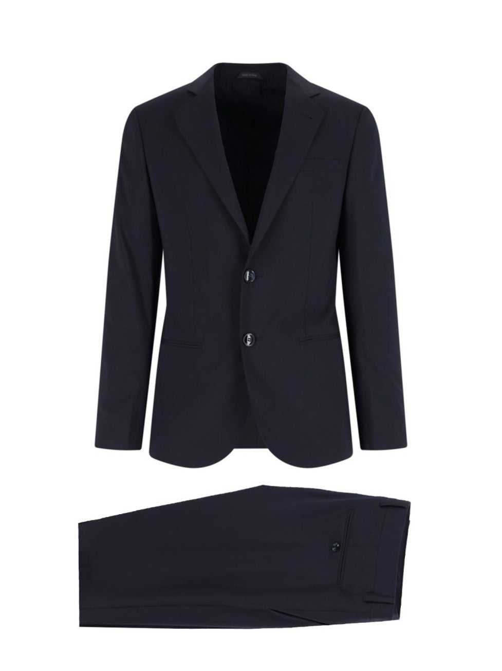 Navy Virgin Wool Tailored Suit