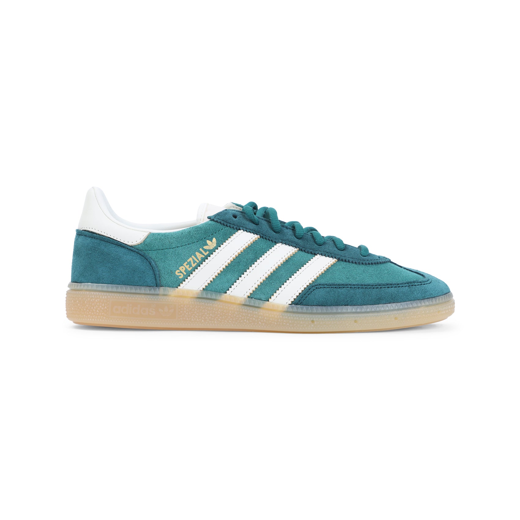 Muted Teal Sneakers With White Stripes